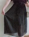 Snowdot 花邊圓領細褶飄逸雪點 Dress/ DS9893