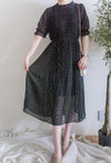 Snowdot 花邊圓領細褶飄逸雪點 Dress/ DS9893