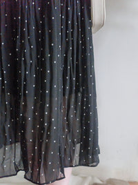 Snowdot 花邊圓領細褶飄逸雪點 Dress/ DS9893