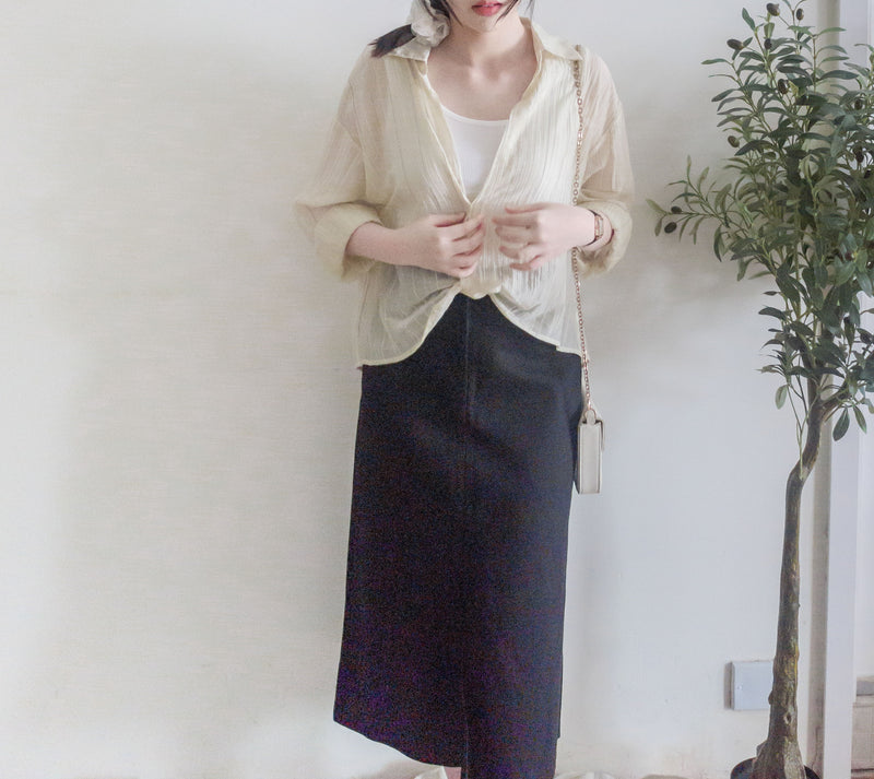 （兩種著法）Air Twist 背心加直紋扭紋恤衫兩件套 Set/ BU9103 (pre-order)