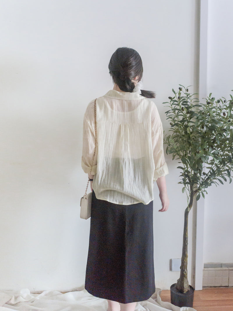 （兩種著法）Air Twist 背心加直紋扭紋恤衫兩件套 Set/ BU9103 (pre-order)