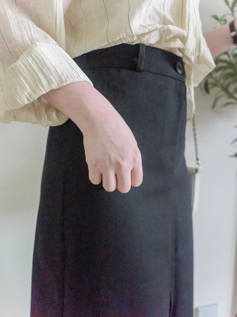 A-line 後橡筋簡潔A形中長裙 Skirt/ SK8880