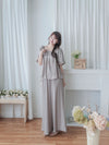 Sophie 涼感皺摺衣領闊腳兩件套 SET/ SE8076 (pre-order beige)