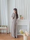 Sophie 涼感皺摺衣領闊腳兩件套 SET/ SE8076 (pre-order beige)