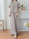Sophie 涼感皺摺衣領闊腳兩件套 SET/ SE8076 (pre-order beige)