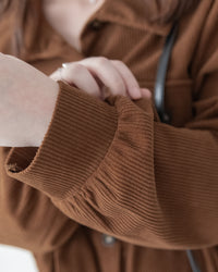 French Dress 燈芯絨暗條紋簡約口袋連身裙或外套/ DS1058 (Pre-order black 2月5日截單)