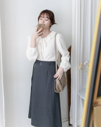 Belted Tailored Skirt 西裝挺感腰帶A形半裙/ SK8927 (Pre-order 2月5日截單)
