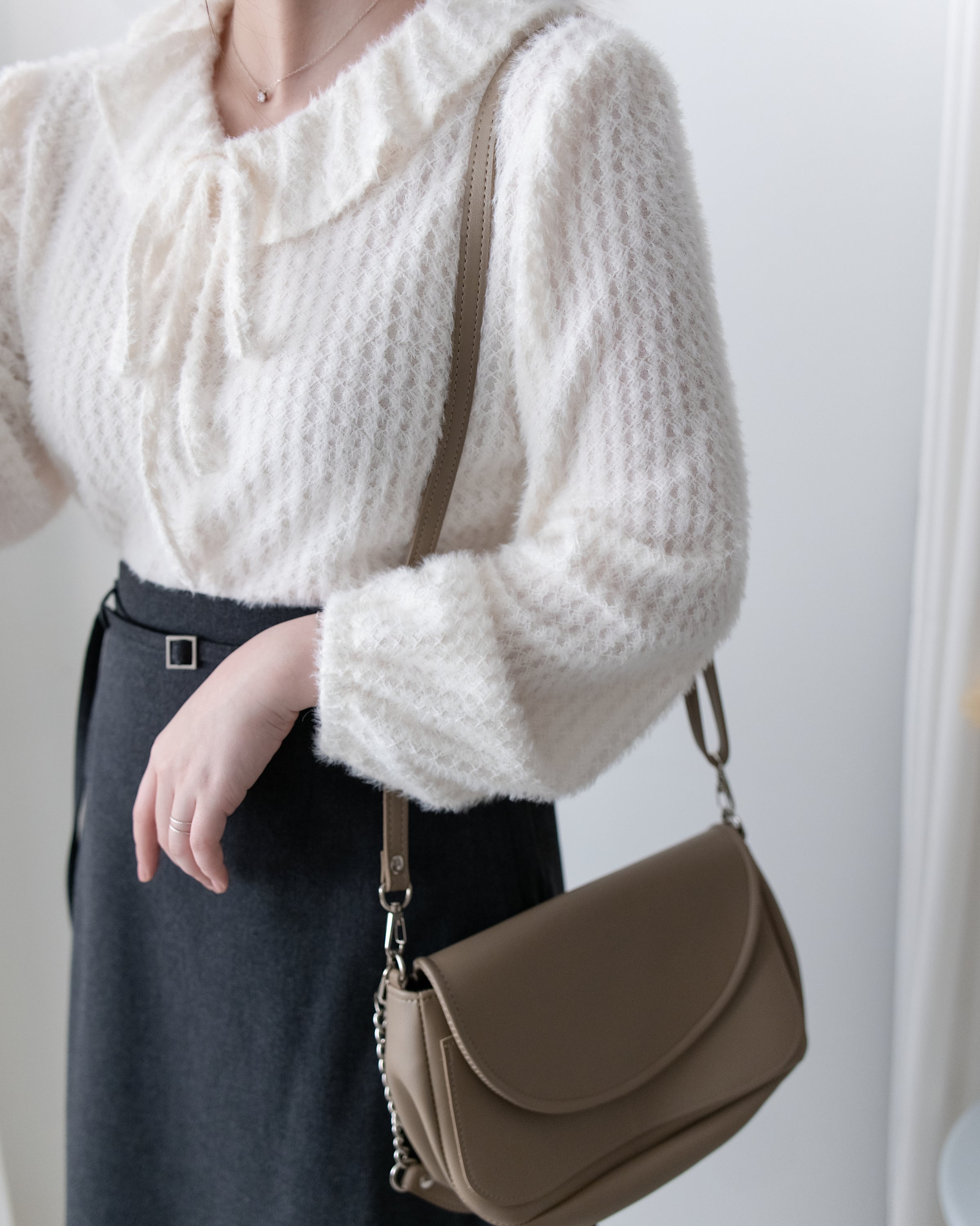 Snowy Top 軟糯領口蝴蝶結上衣/ TP9206 (pre-order 2月5日截單)