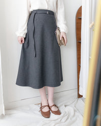Belted Tailored Skirt 西裝挺感腰帶A形半裙/ SK8927 (Pre-order 2月5日截單)