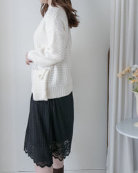 Knit Sweater Chain Bag Set 同織紋鎖鏈小包圓領針織衣套裝/ SE8105