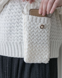 Knit Sweater Chain Bag Set 同織紋鎖鏈小包圓領針織衣套裝/ SE8105