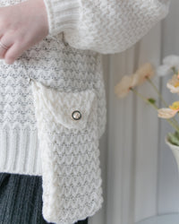 Knit Sweater Chain Bag Set 同織紋鎖鏈小包圓領針織衣套裝/ SE8105