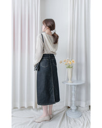 V-neck Hooded Knit Top 連帽 V 領針織上衣/ TP9207