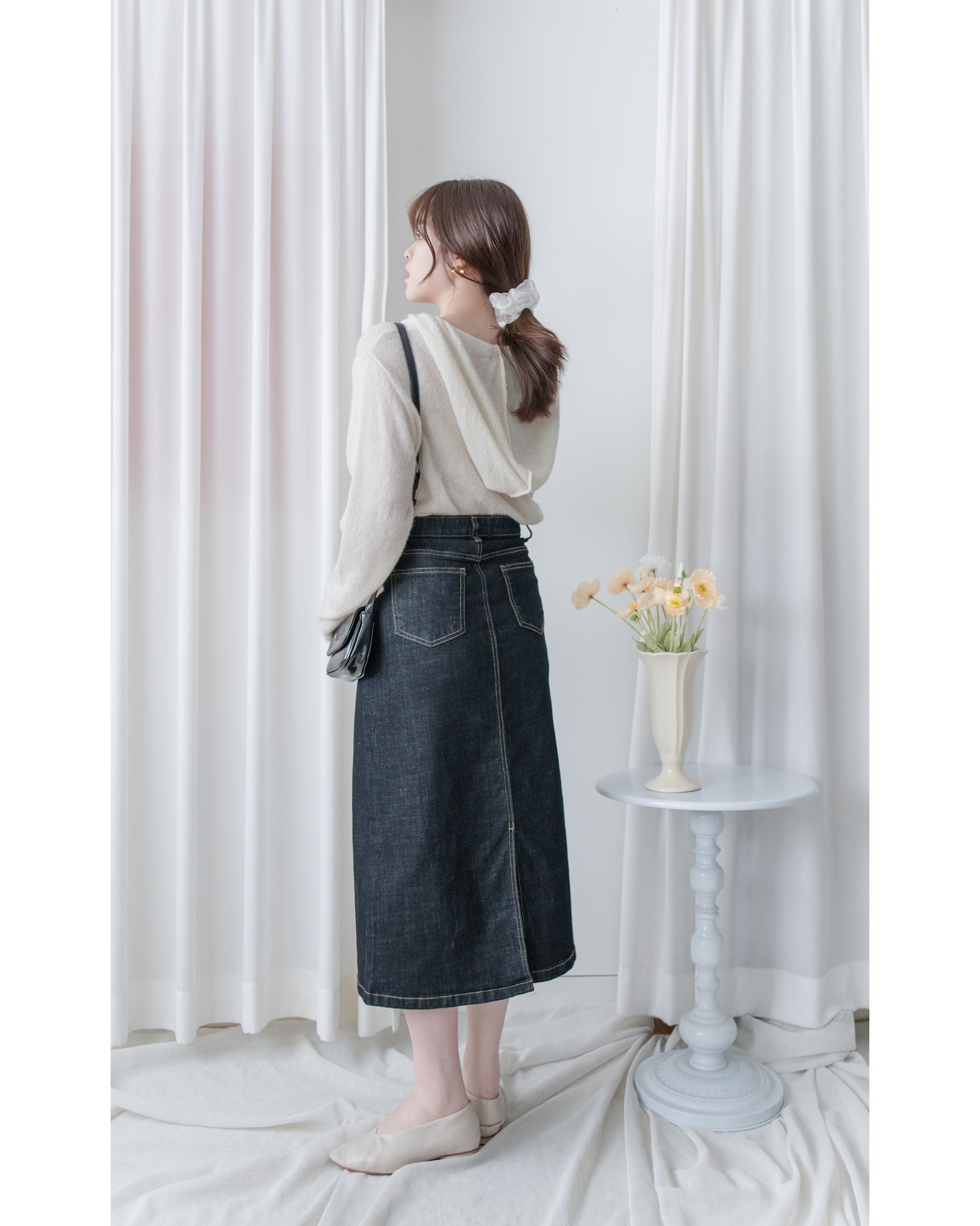 V-neck Hooded Knit Top 連帽 V 領針織上衣/ TP9207