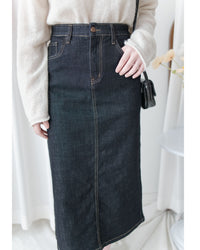 Slim Stretch Denim Skirt 全彈性修身不過貼牛仔裙/ SK8930