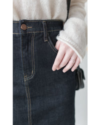 Slim Stretch Denim Skirt 全彈性修身不過貼牛仔裙/ SK8930