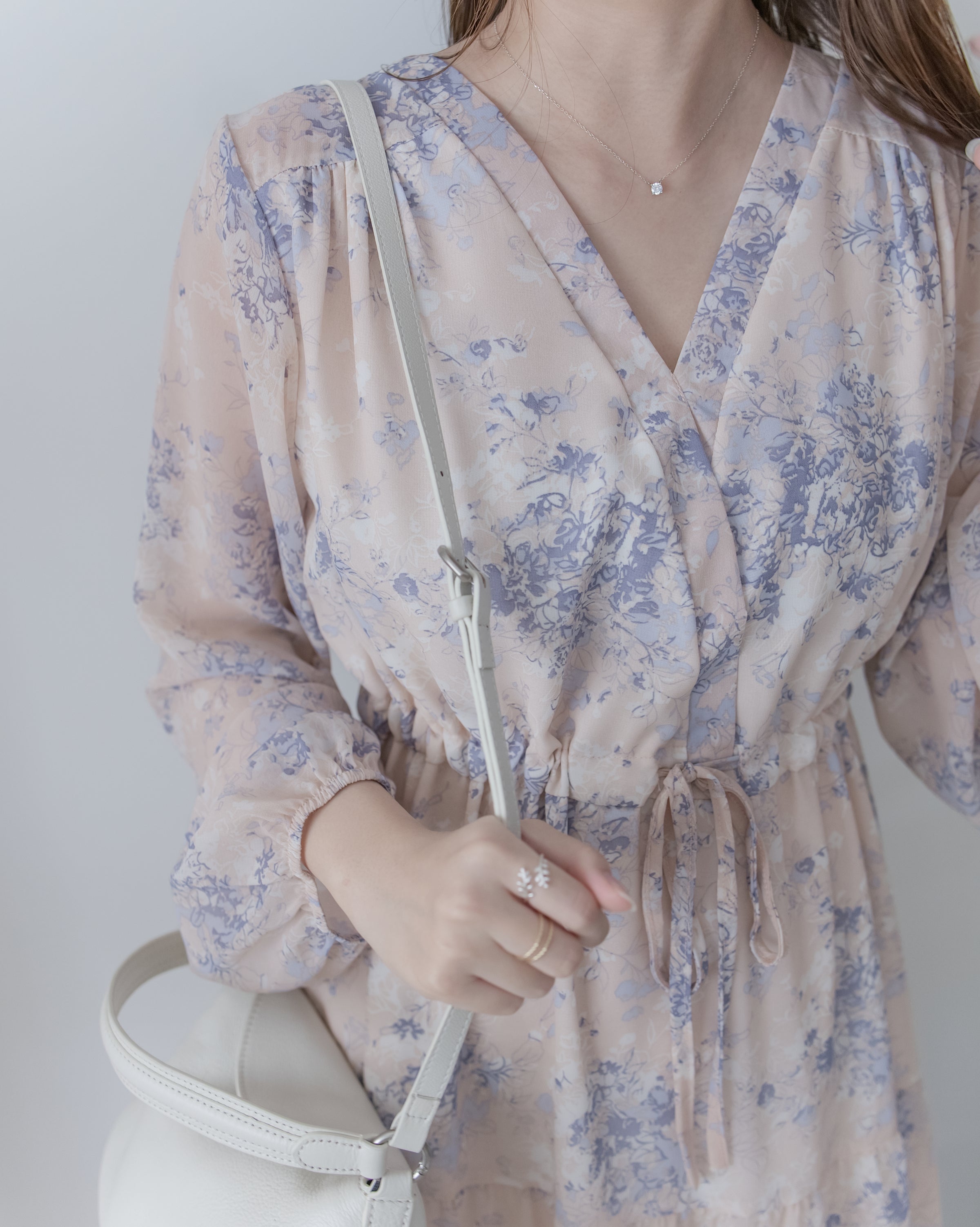 [Style 3] Pastel Watercolor Floral Dress 暈染水彩顯瘦印花長裙/ DS1075（優惠至 2月13日）