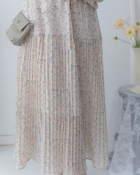 [Style 5] Dot Branches Dress 點點花枝印花雙層細褶質感連身裙/ DS1074（優惠至 2月13日）