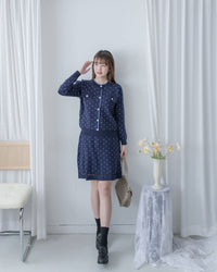 [Style 4] Polka Dot Knit Set 小圓點針織通花邊線精緻套裝/ SE8107（優惠至 2月13日）
