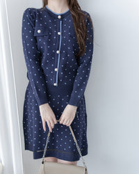 [Style 4] Polka Dot Knit Set 小圓點針織通花邊線精緻套裝/ SE8107（優惠至 2月13日）