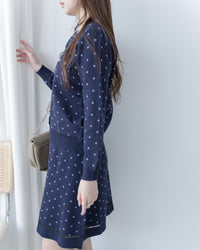 [Style 4] Polka Dot Knit Set 小圓點針織通花邊線精緻套裝/ SE8107（優惠至 2月13日）