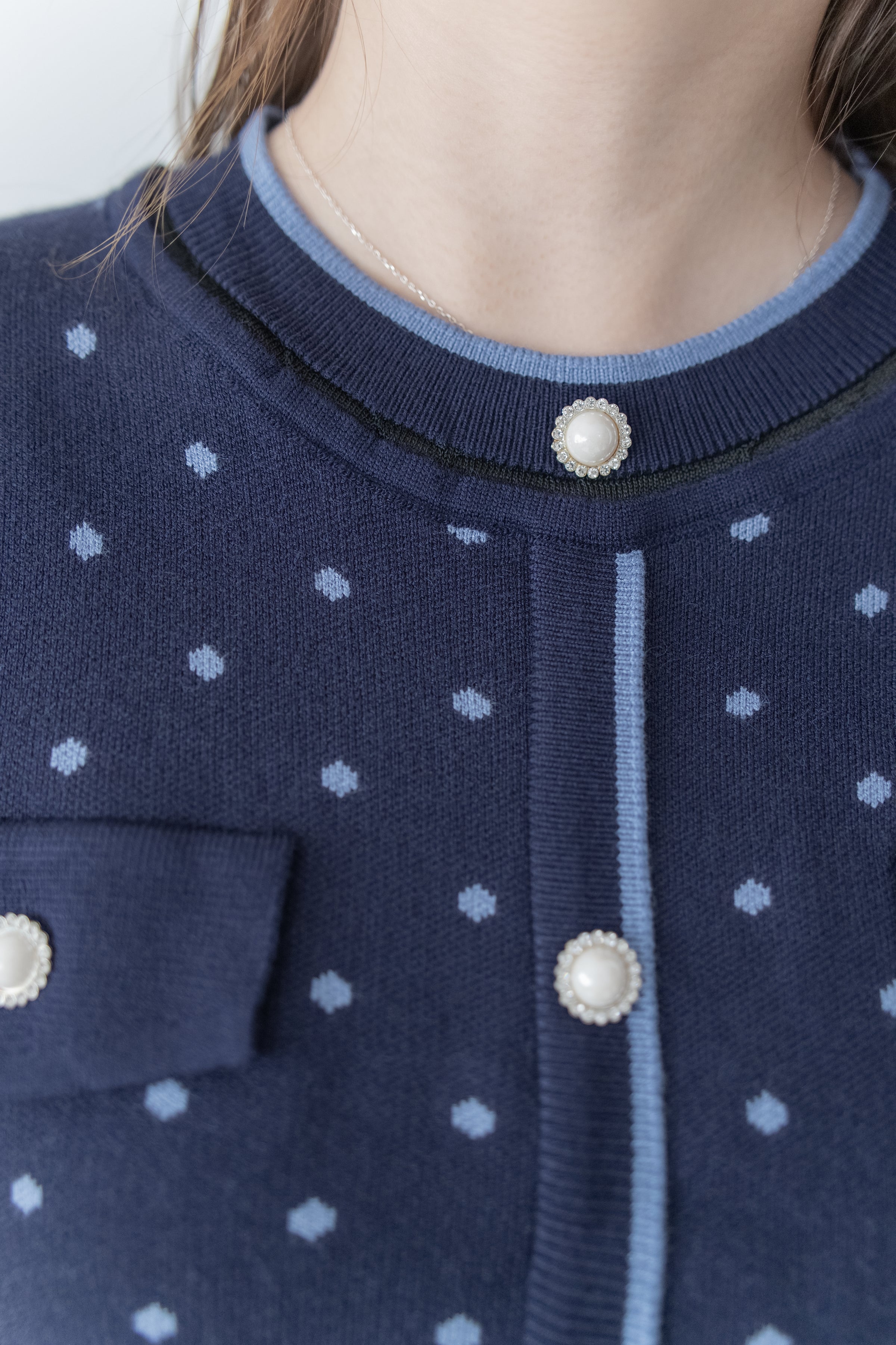 [Style 4] Polka Dot Knit Set 小圓點針織通花邊線精緻套裝/ SE8107（優惠至 2月13日）