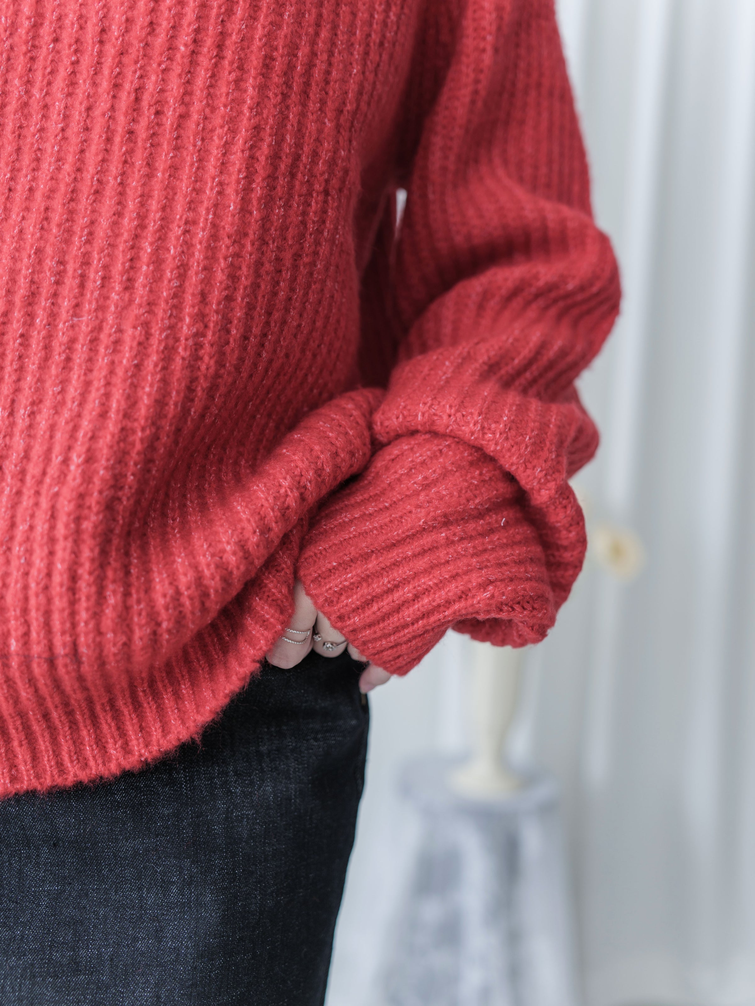 Detachable Hood Knit Top 可拆式連帽圓領針織衫 / KT8194 (Pre-order pink/ Ivory 2月5日截單)