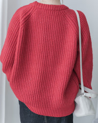 Detachable Hood Knit Top 可拆式連帽圓領針織衫 / KT8194 (Pre-order pink/ Ivory 2月5日截單)