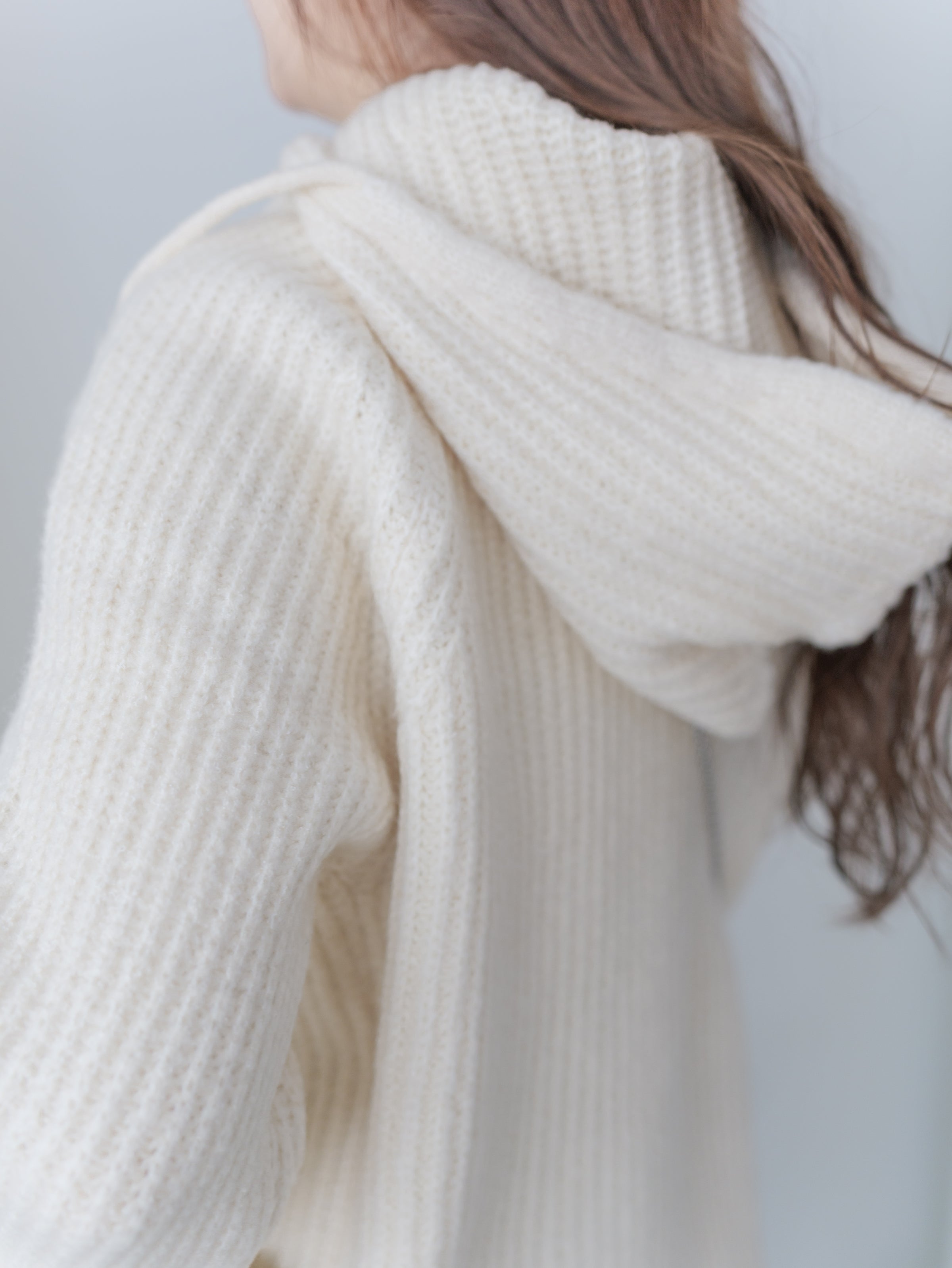 Detachable Hood Knit Top 可拆式連帽圓領針織衫 / KT8194 (Pre-order pink/ Ivory 2月5日截單)