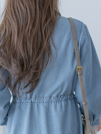 [Style 2] Denim Dress 質感鉑鈕束腰口袋牛仔長裙/ DS1076 （優惠至 2月13日）