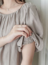Sophie 涼感皺摺衣領闊腳兩件套 SET/ SE8076 (pre-order beige)