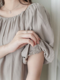 Sophie 涼感皺摺衣領闊腳兩件套 SET/ SE8076 (pre-order beige)