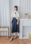 V Neck 顯瘦前後開V領線料長針織 Knit / TP9145 (pre-order white)