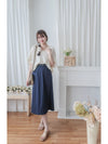 V Neck 顯瘦前後開V領線料長針織 Knit / TP9145 (pre-order white)