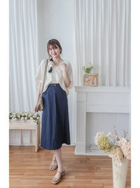 V Neck 顯瘦前後開V領線料長針織 Knit / TP9145 (pre-order white)