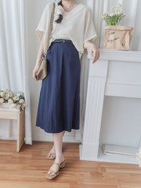 V Neck 顯瘦前後開V領線料長針織 Knit / TP9145 (pre-order white)