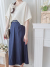 V Neck 顯瘦前後開V領線料長針織 Knit / TP9145 (pre-order white)