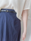 Navy Belt 腰帶裝飾輕身日常後開叉 Skirt/ SK8884