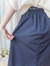 Navy Belt 腰帶裝飾輕身日常後開叉 Skirt/ SK8884