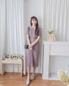 V Collar Knit 翻領V領裝飾鈕扣設計彈性線料 Dress/ DS9899 (pre-order)