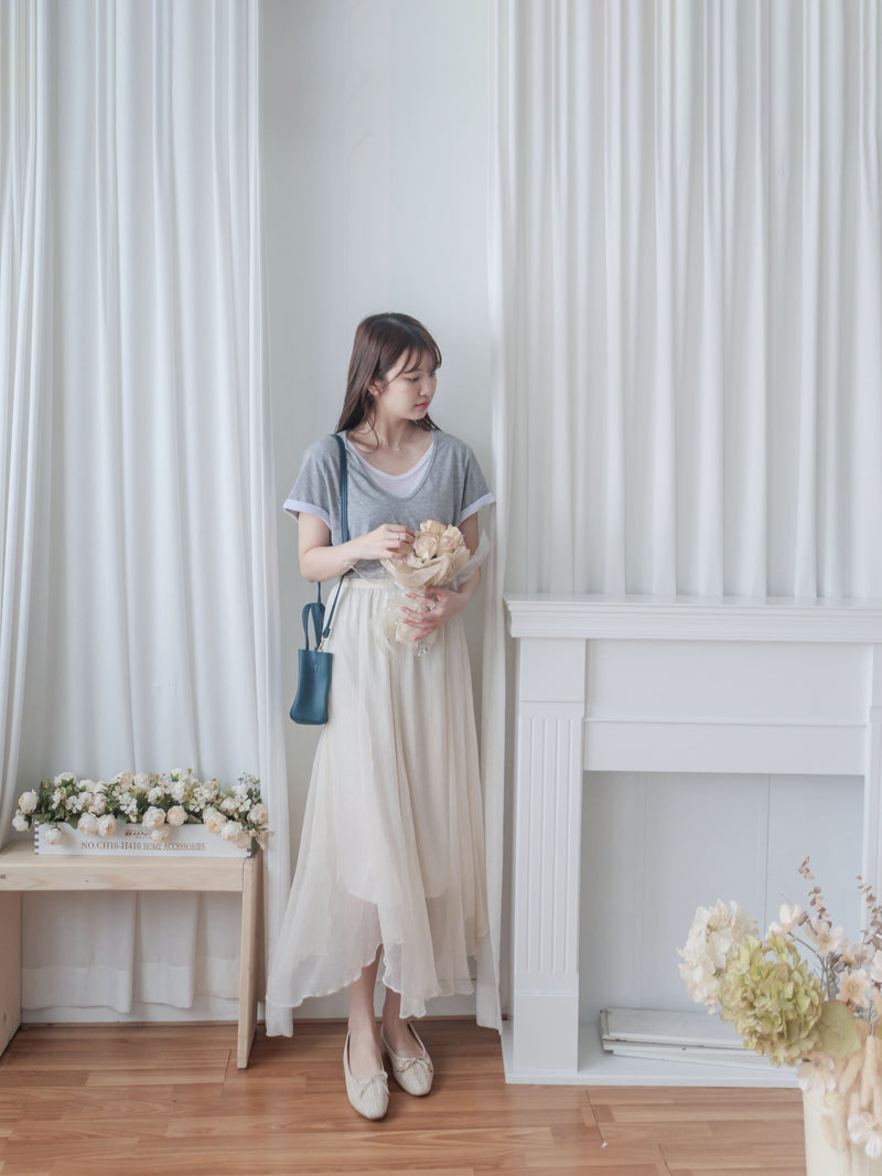 Comfy Yet Chic 極舒適柔軟棉質假兩件上衣 Tee/ TP9143