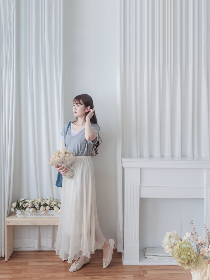 Comfy Yet Chic 極舒適柔軟棉質假兩件上衣 Tee/ TP9143