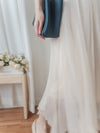 Flair 絲帶橡筋腰輕優雅不規則傘裙擺 Skirt/ SK8882 (pre-order beige)