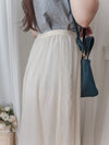 Flair 絲帶橡筋腰輕優雅不規則傘裙擺 Skirt/ SK8882 (pre-order beige)