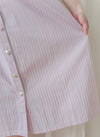 French Stripe 法式直條紋質感恤衫連身裙 Dress/ DS9891