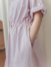 French Stripe 法式直條紋質感恤衫連身裙 Dress/ DS9891