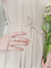 Pleated Waist 隱形橡筋小泡泡袖車褶腰身 Dress / DS9896 (pre-order beige)