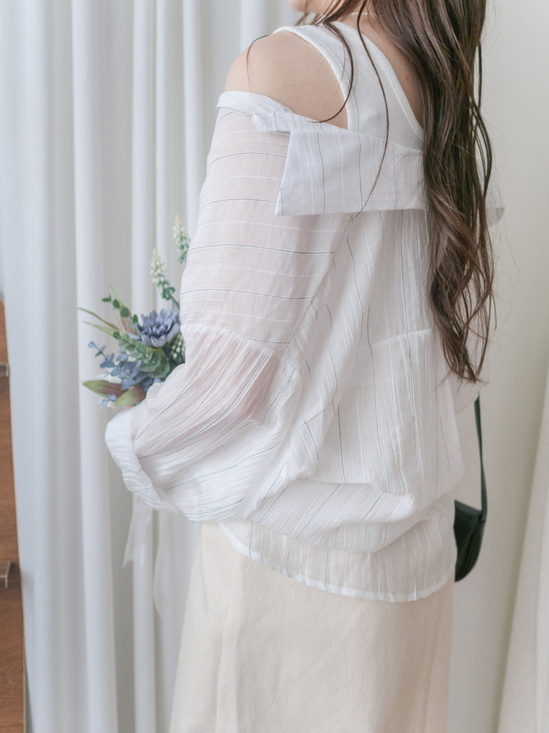 （兩種著法）Air Twist 背心加直紋扭紋恤衫兩件套 Set/ BU9103 (pre-order)