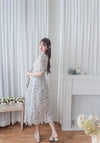 Lavender 薰衣草印花舒適修身連身裙 Dress/ DS9887 (pre-order)