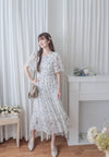 Lavender 薰衣草印花舒適修身連身裙 Dress/ DS9887 (pre-order)